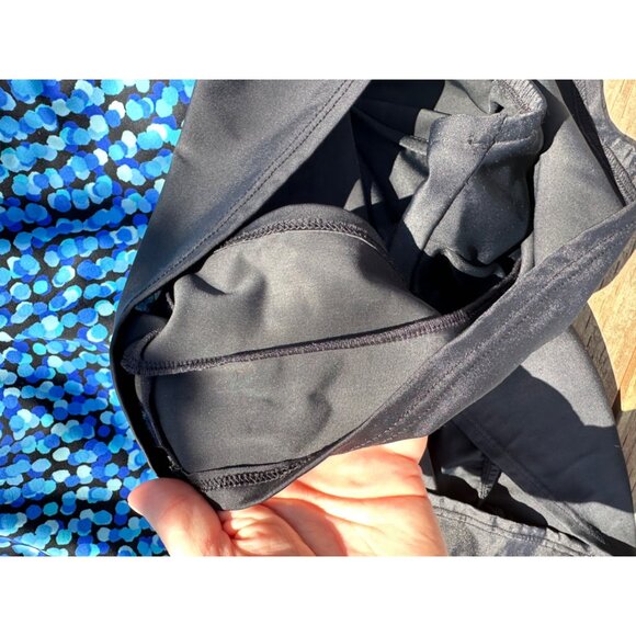 Trimshaper 1-Piece Bathing Suit Blue Black Sz 16 - Picture 4 of 9